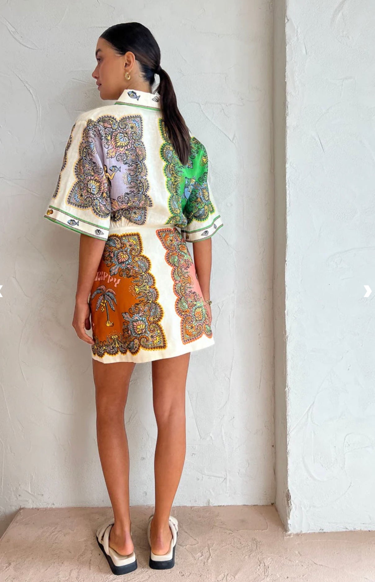 Alemais Trippy Tropo mini dress in multi