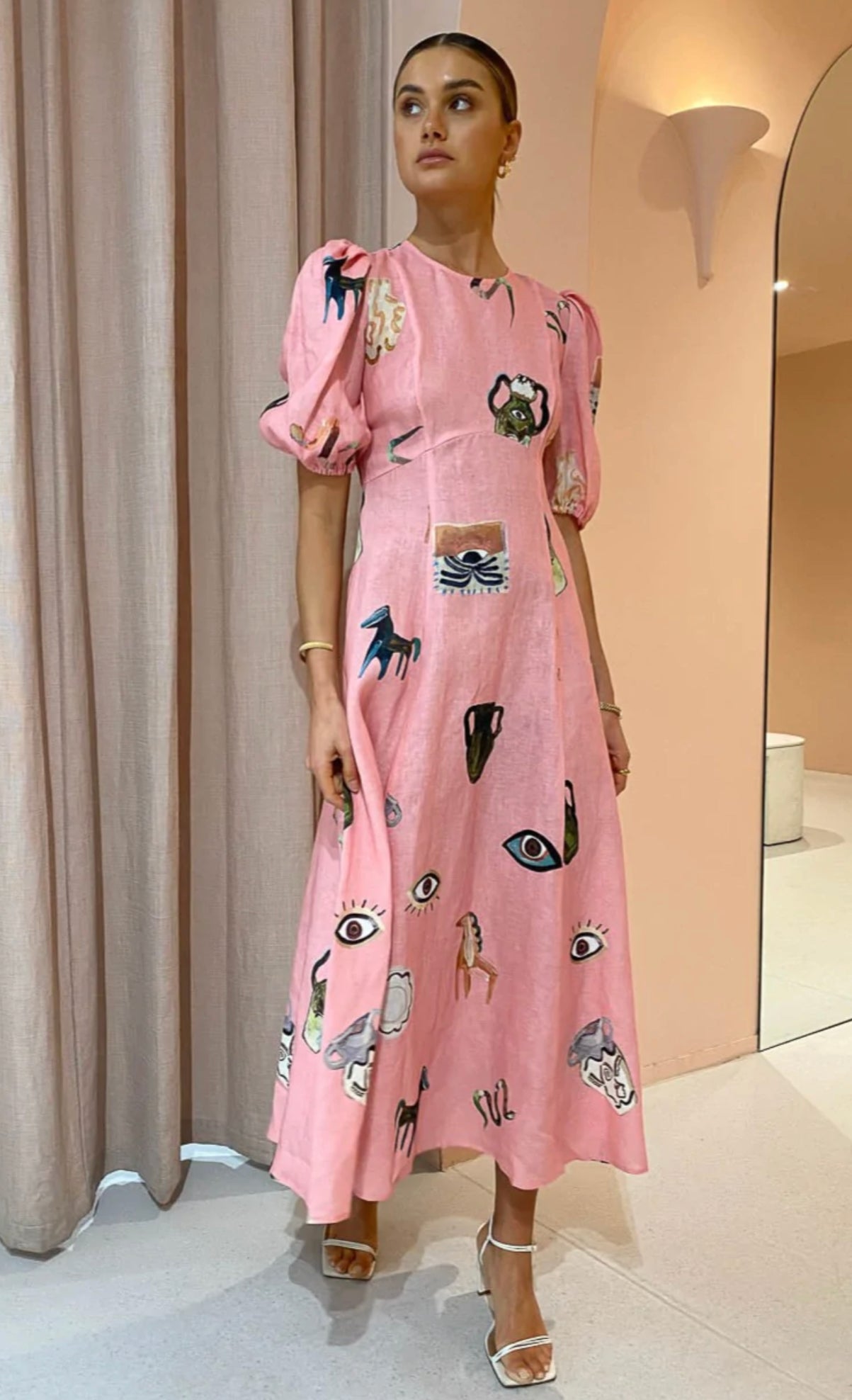 Alemais Cleo Midi in pink