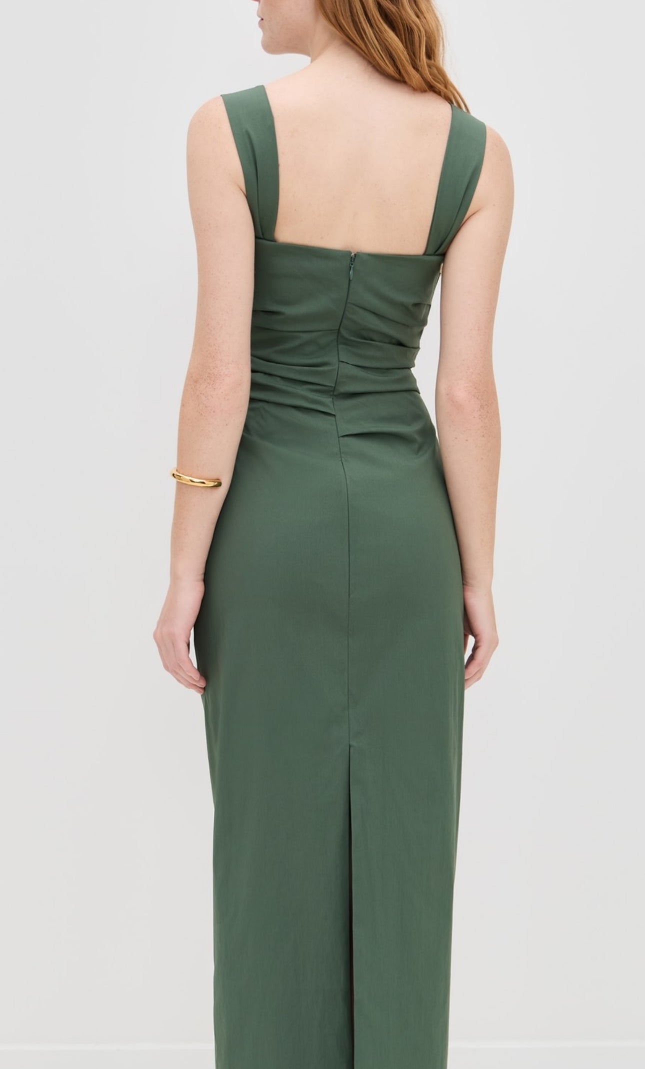 Sir The Label Florent Balconette Gown in Forest Green