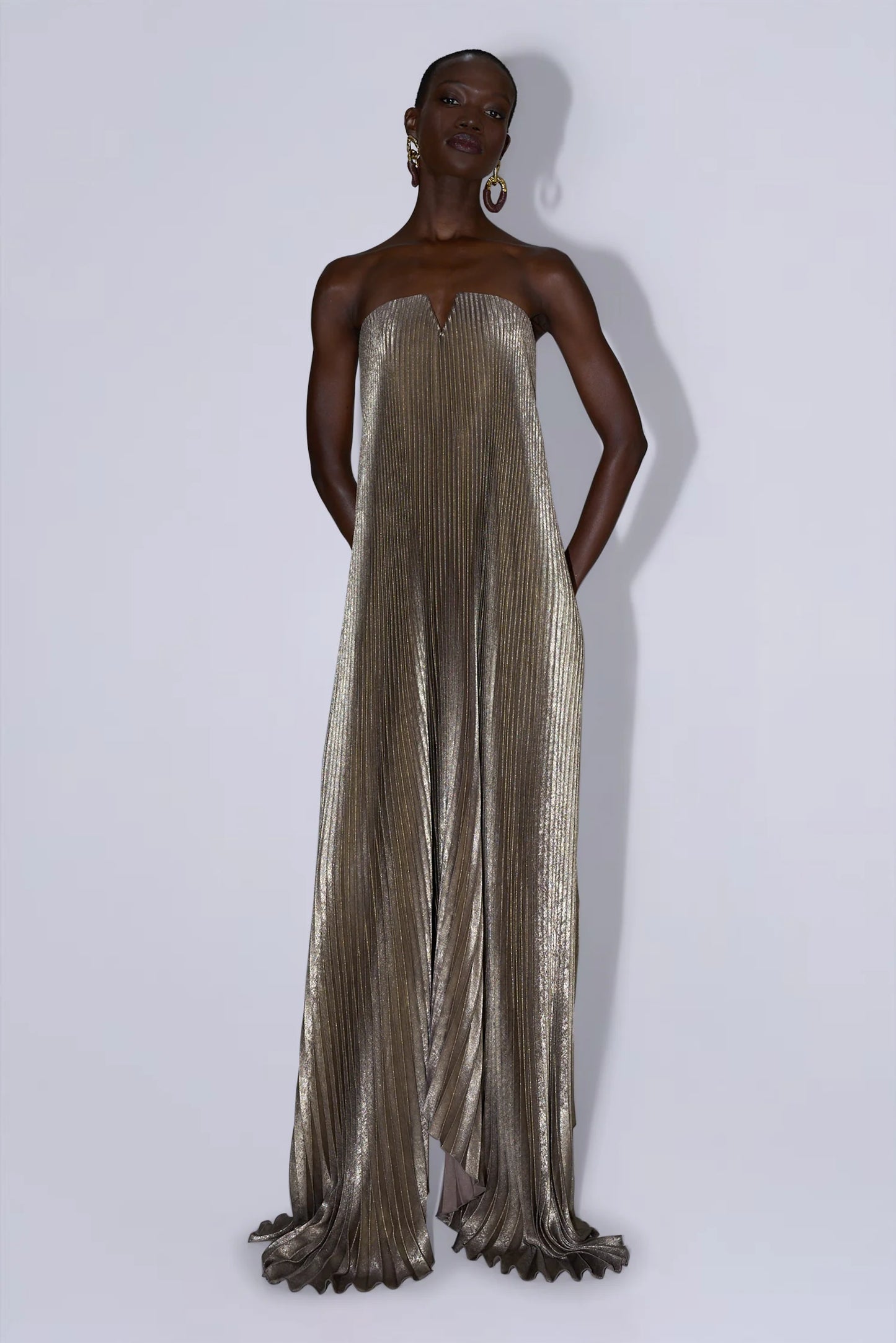 L'idee Black Tie Gown – Gold Shimmer