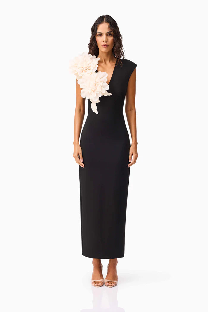 Elliatt Zahara V-Neck Gown in Black