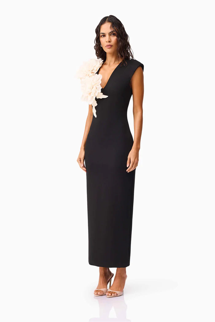Elliatt Zahara V-Neck Gown in Black