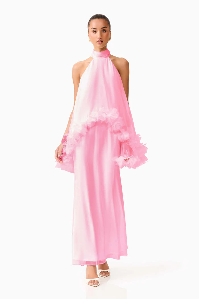 Elliatt Poppy Cape Gown in Pink
