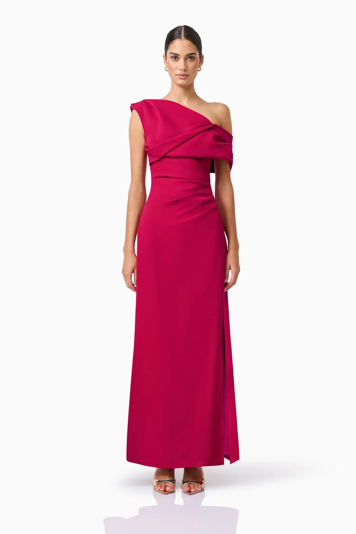 Elliatt Verdessa Asymmetrical Gown in Raspberry Pink