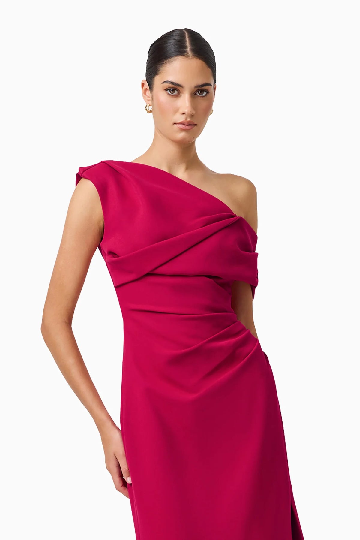 Elliatt Verdessa Asymmetrical Gown in Raspberry Pink