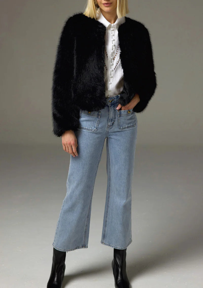 Zoe Kratzmann Glacier Fur Black Jacket