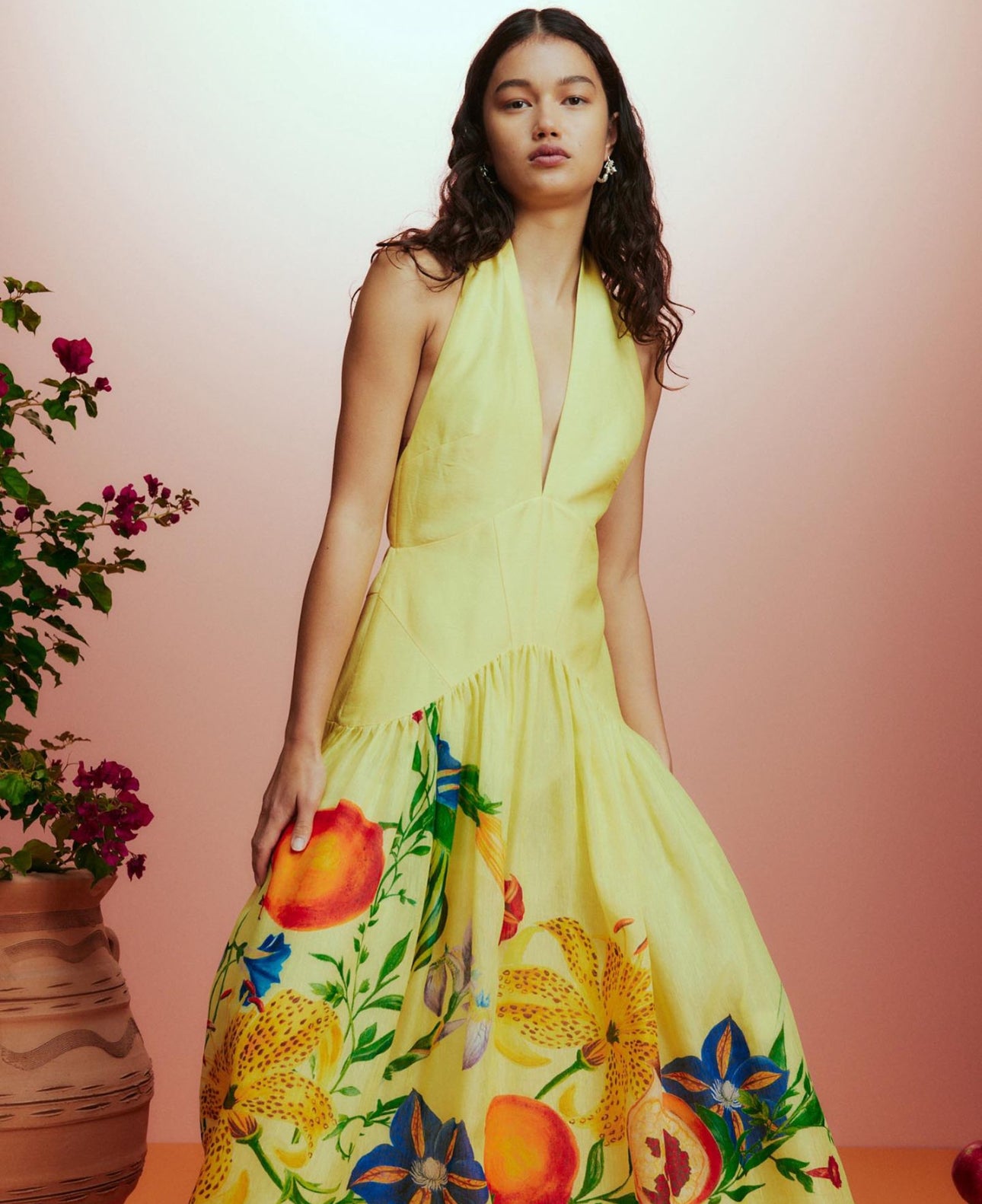 Alemais Dahlia Halter Gown