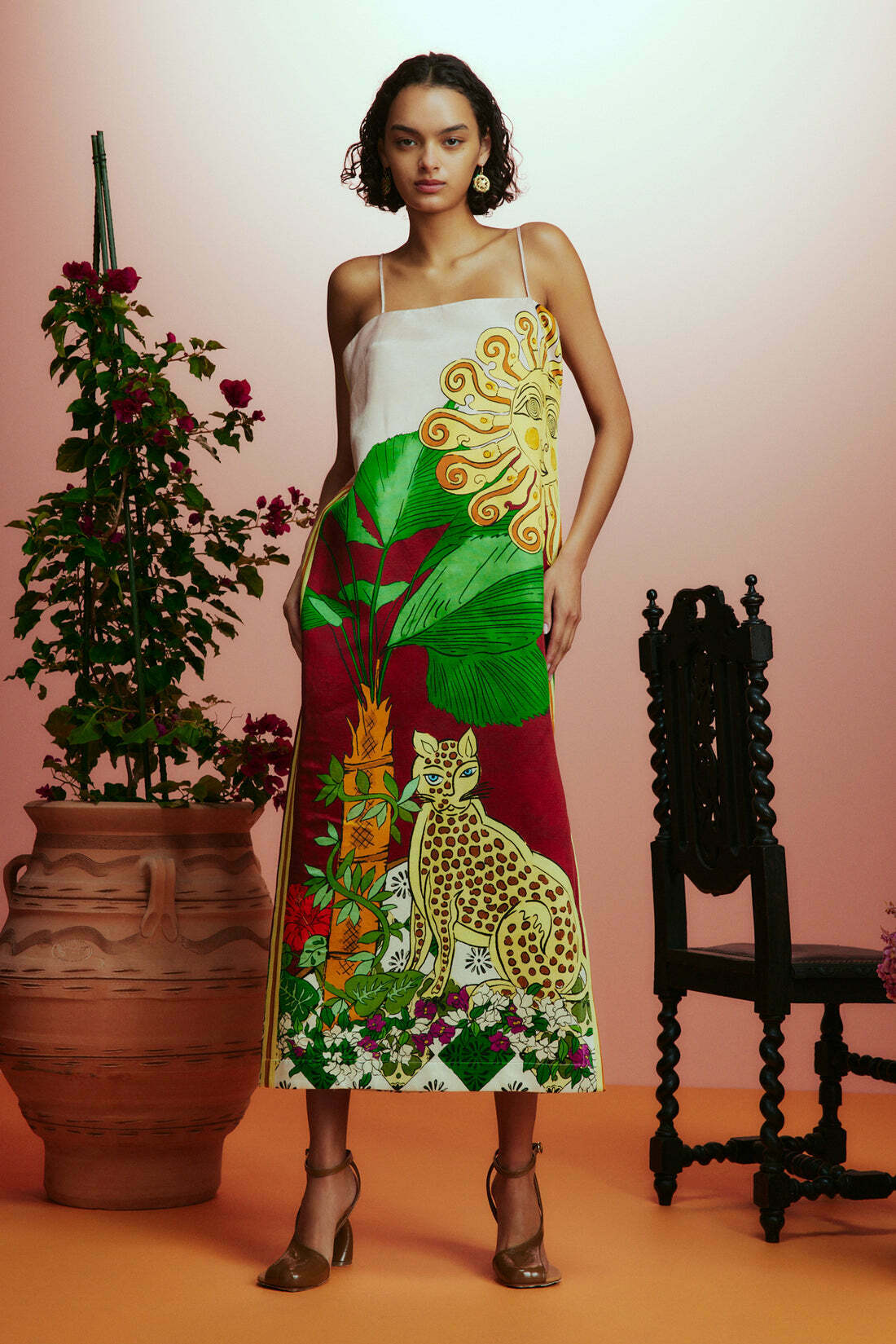 Alemais Tiger Slip Dress