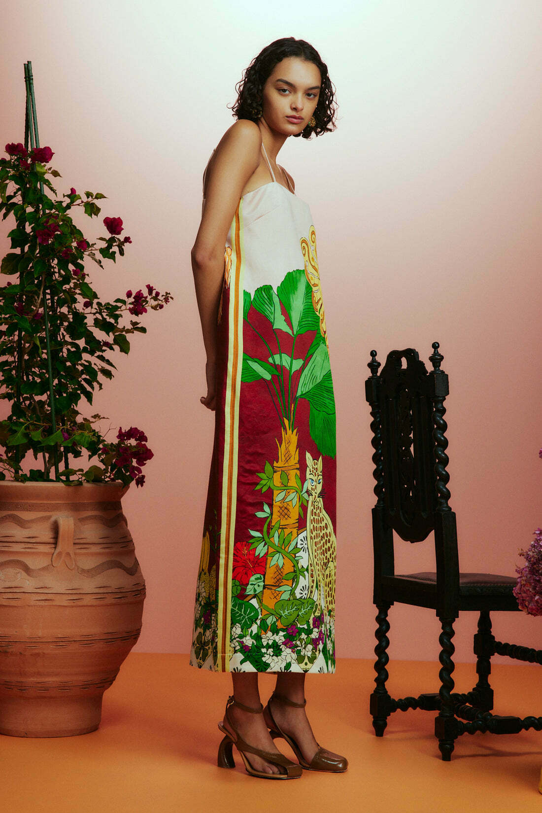 Alemais Tiger Slip Dress