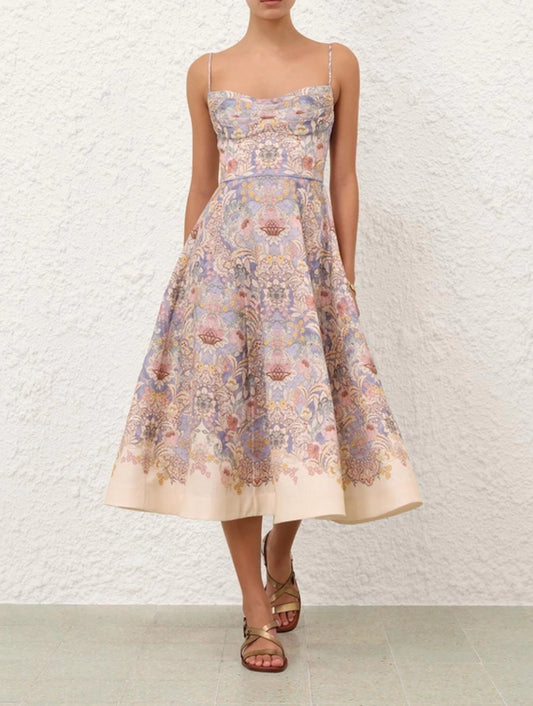 Zimmermann Rebellion Tuck Midi Dress