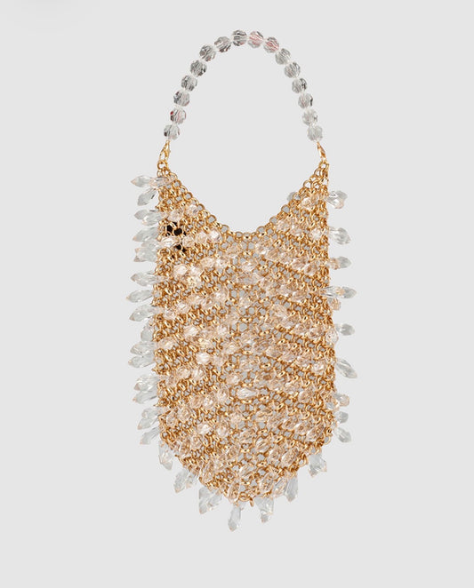 Olga Berg Florence Chain Mail Bag Gold