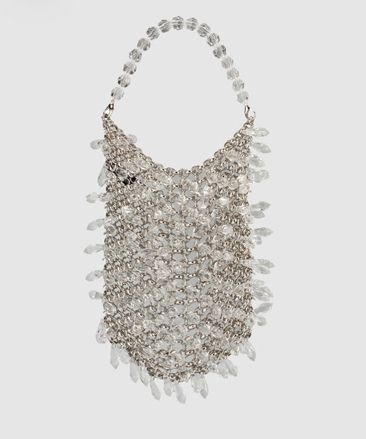 Olga Berg Florence Chain Mail Bag Silver