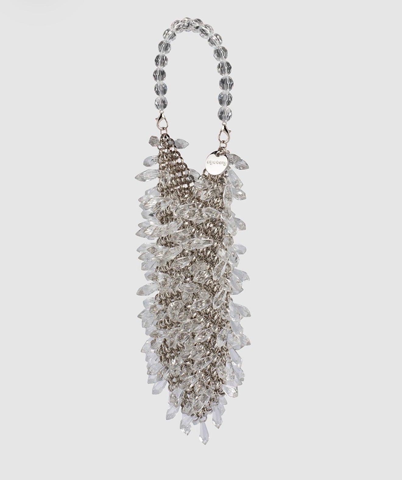 Olga Berg Florence Chain Mail Bag Silver
