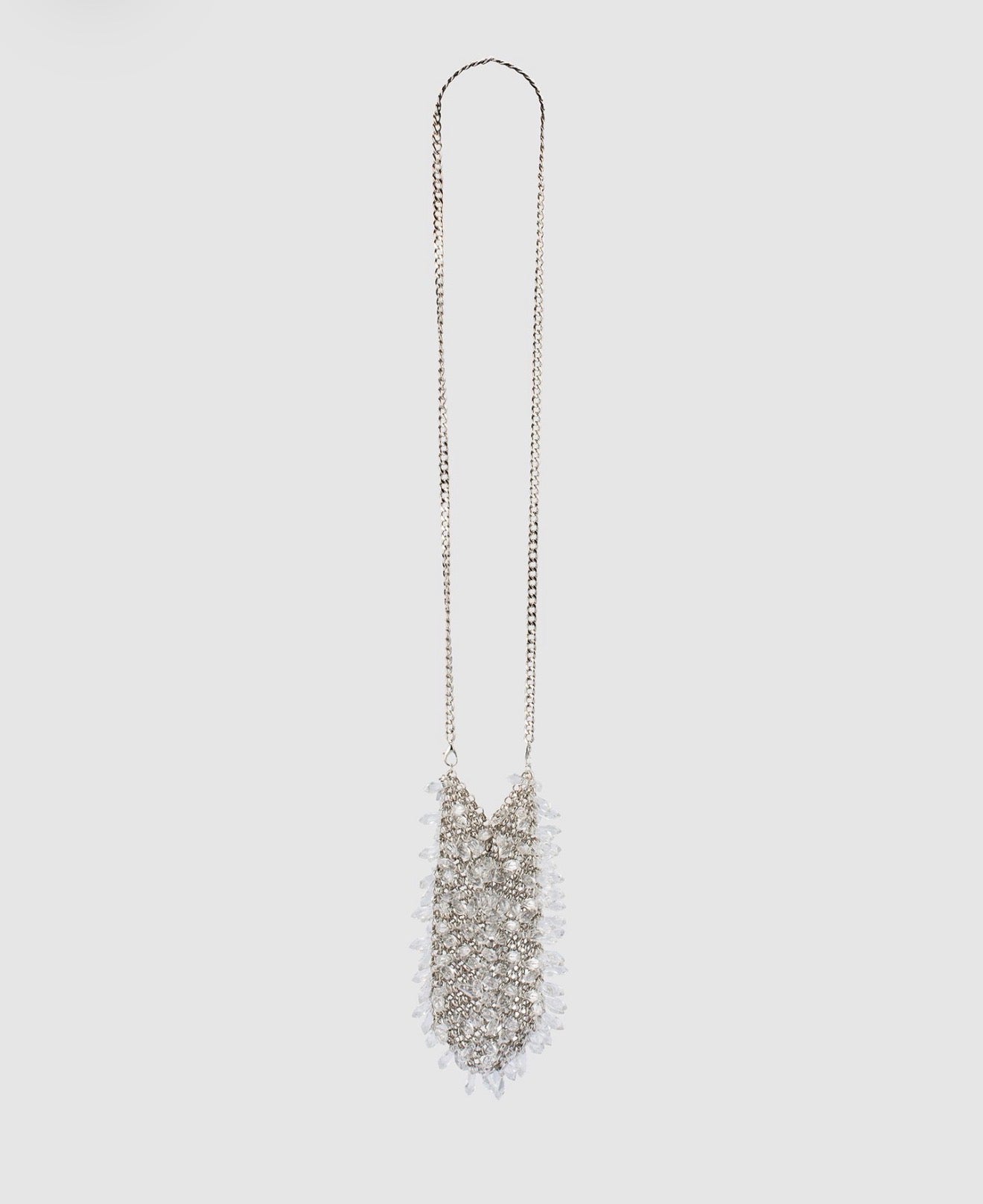 Olga Berg Florence Chain Mail Bag Silver