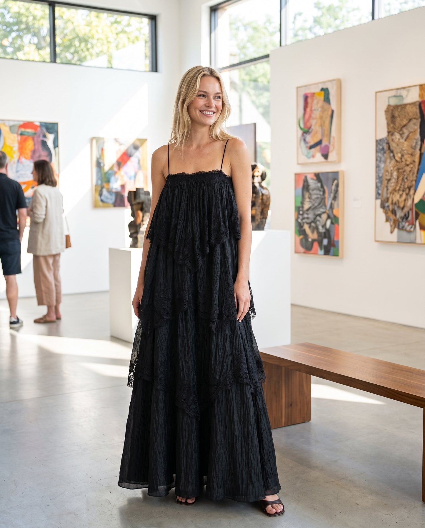 Aje Ophelia Lace Gown Black