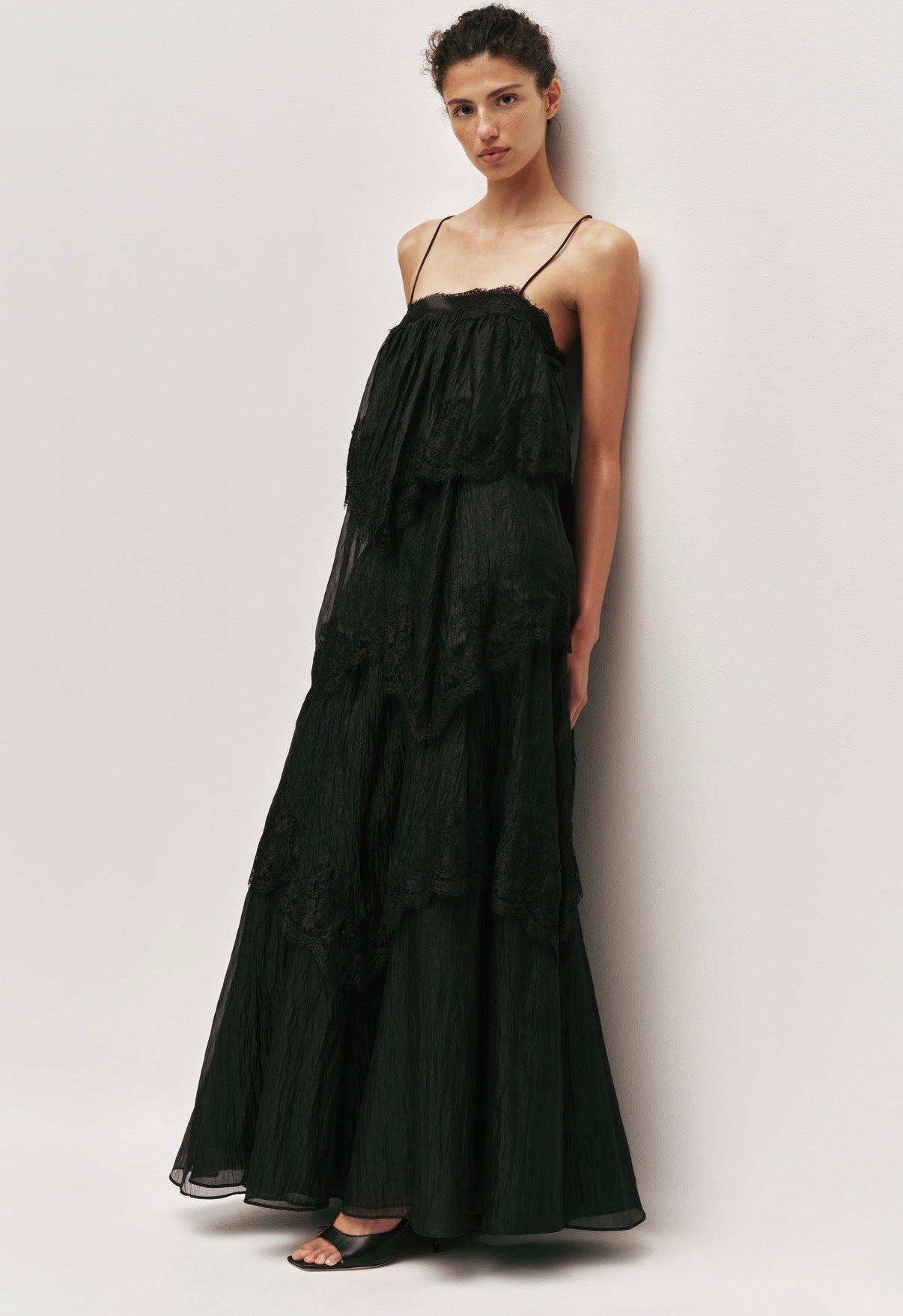Aje Ophelia Lace Gown Black