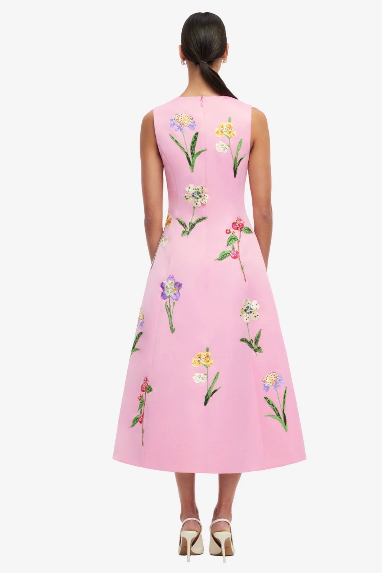 Leo Lin Cleo Embellished Sleeveless Midi Dress