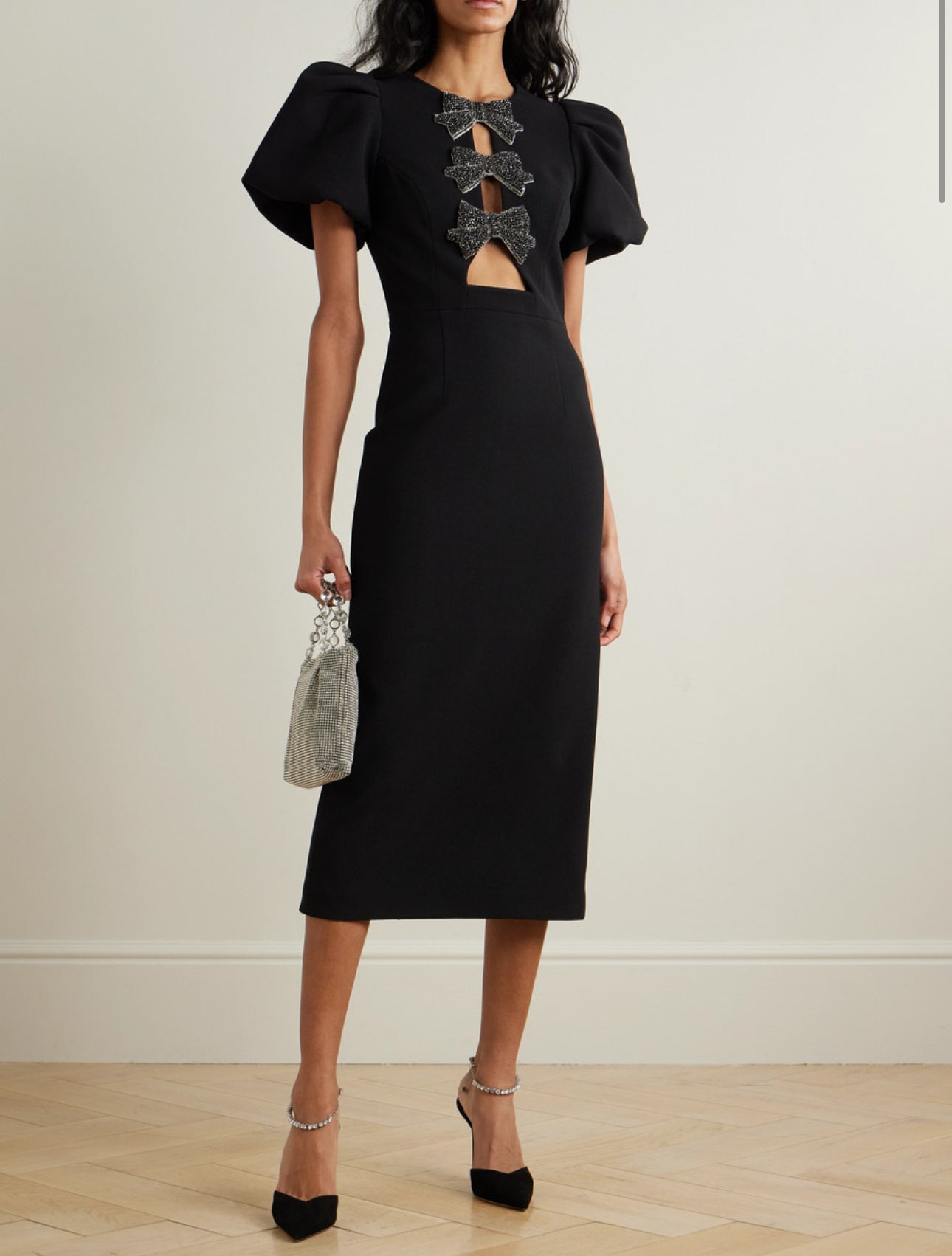 Rebecca Vallance Eliana Puff Sleeve Midi Dress