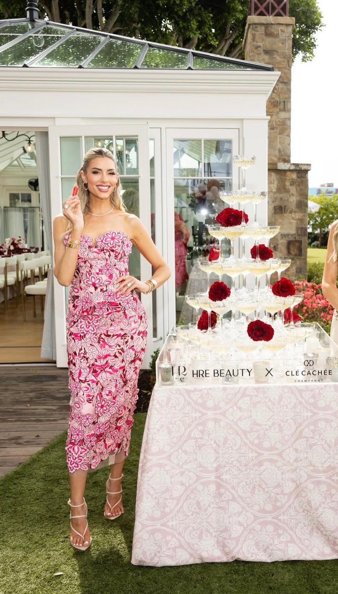 Elliatt Roseate Strapless Midi Dress in Pink