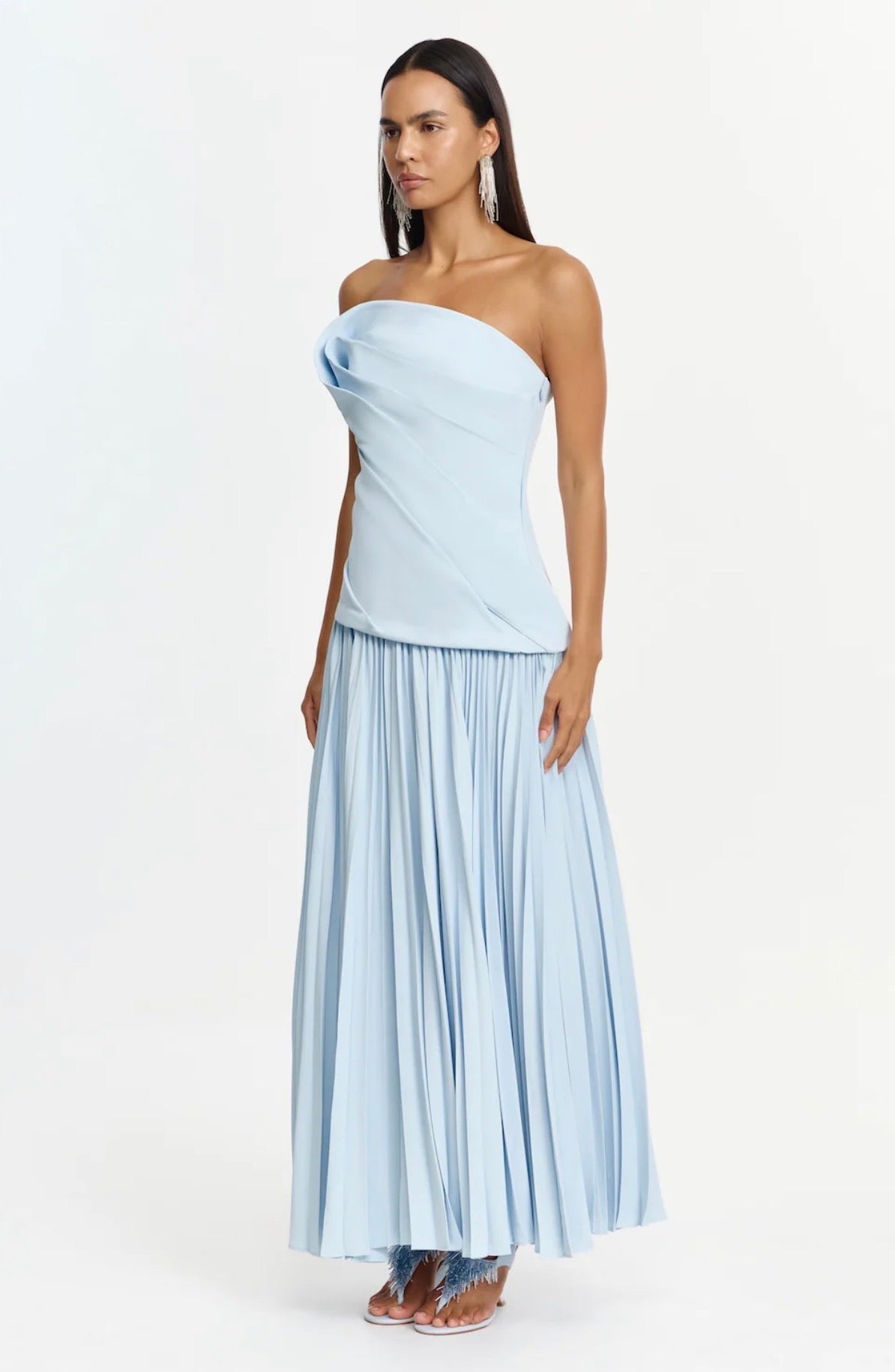 Acler Harden Maxi Dress in Powder Blue