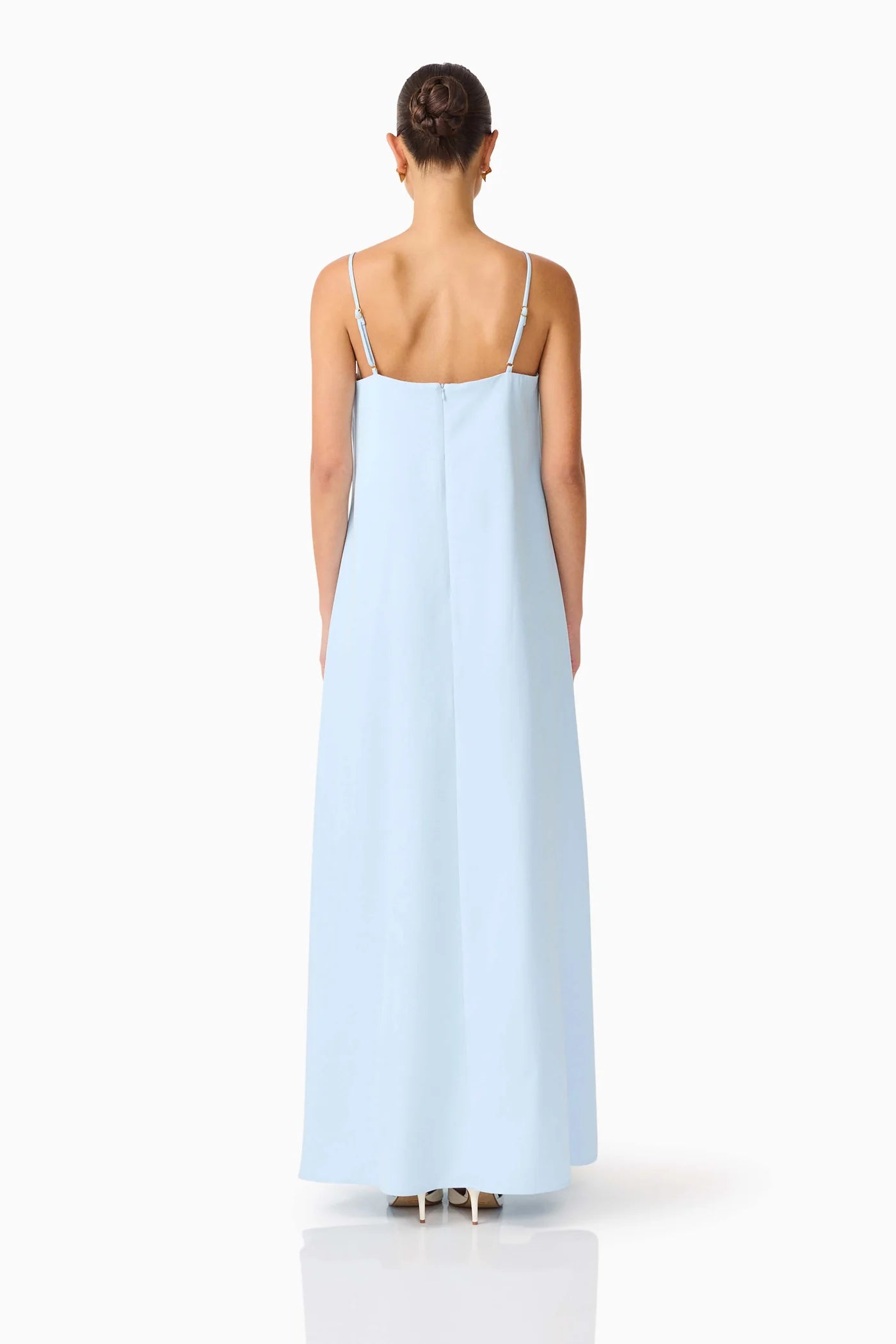 Elliatt Buttercup Embroidered Maxi Dress In Blue