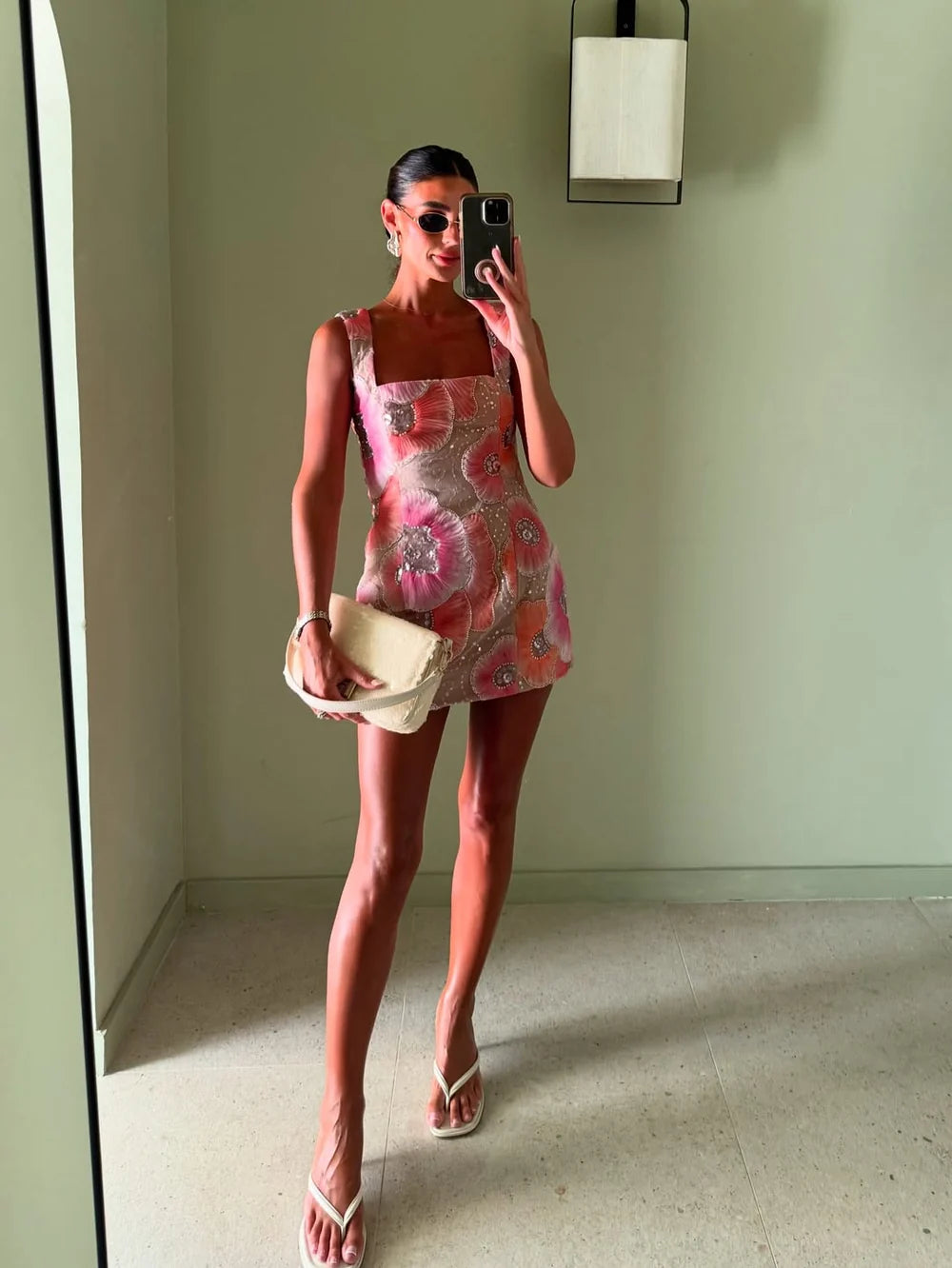 Elliatt Brittany Floral Mini Dress in Pink