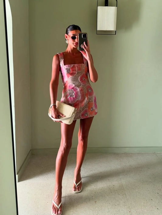 Elliatt Brittany Floral Mini Dress in Pink