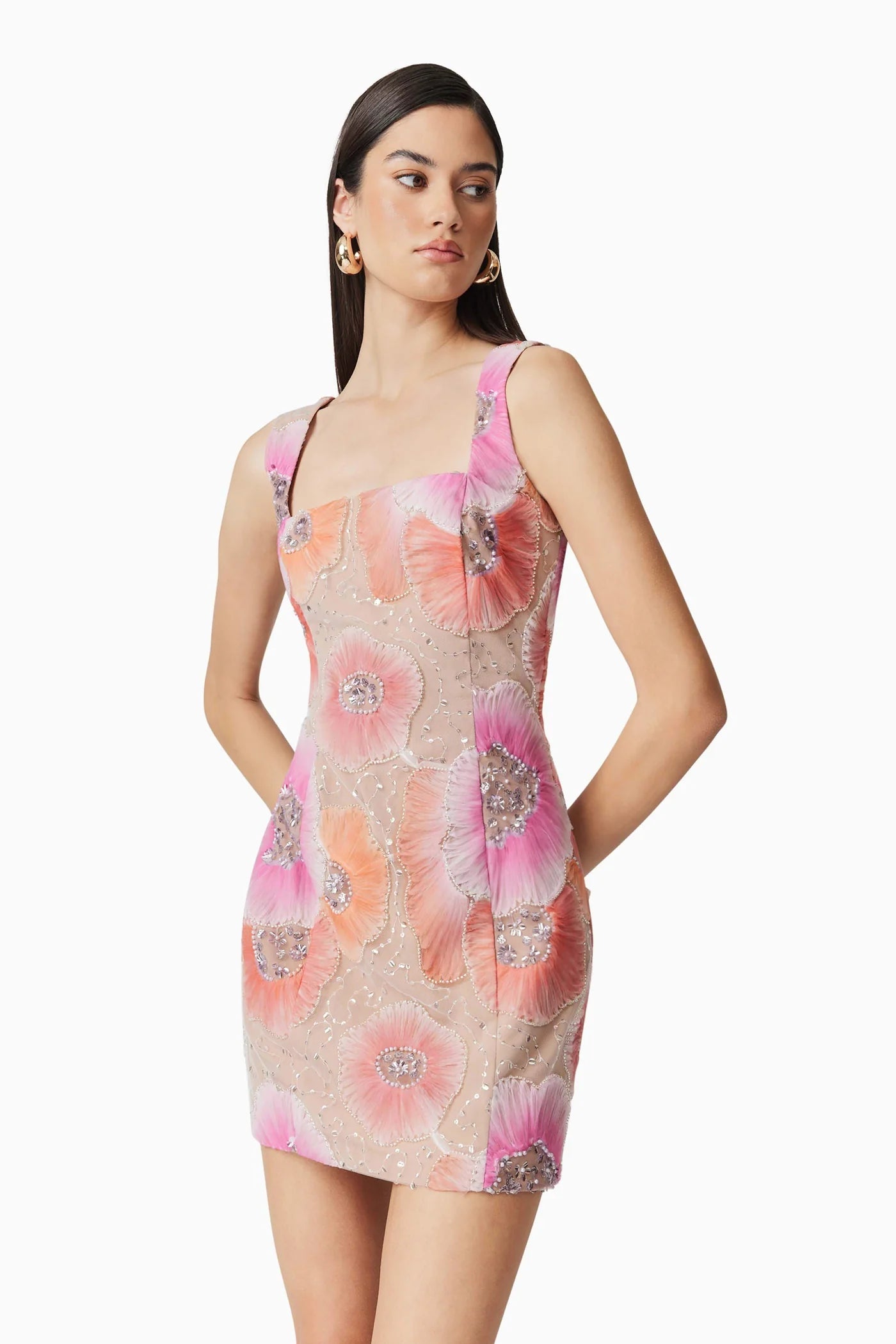 Elliatt Brittany Floral Mini Dress in Pink