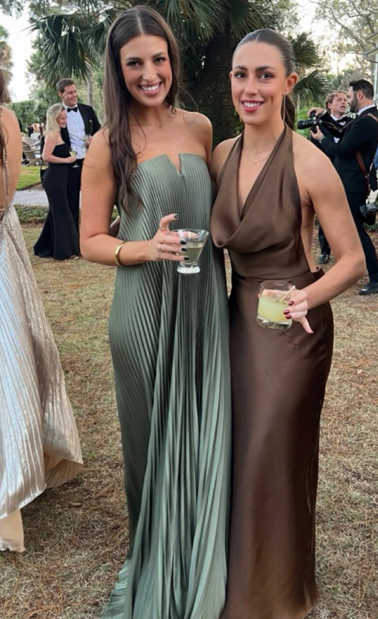 Lidee Black Tie Gown in Moss