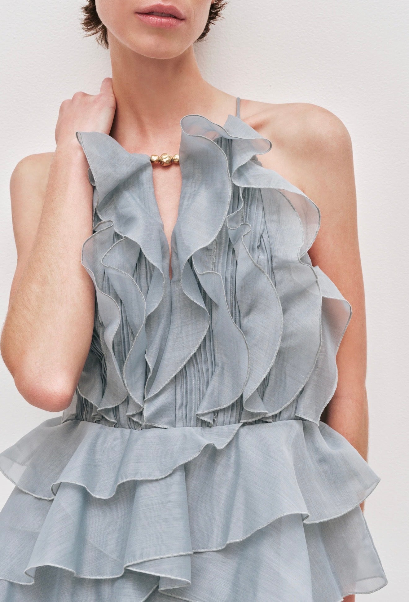 AJE Cleo Gown Duck Egg Blue