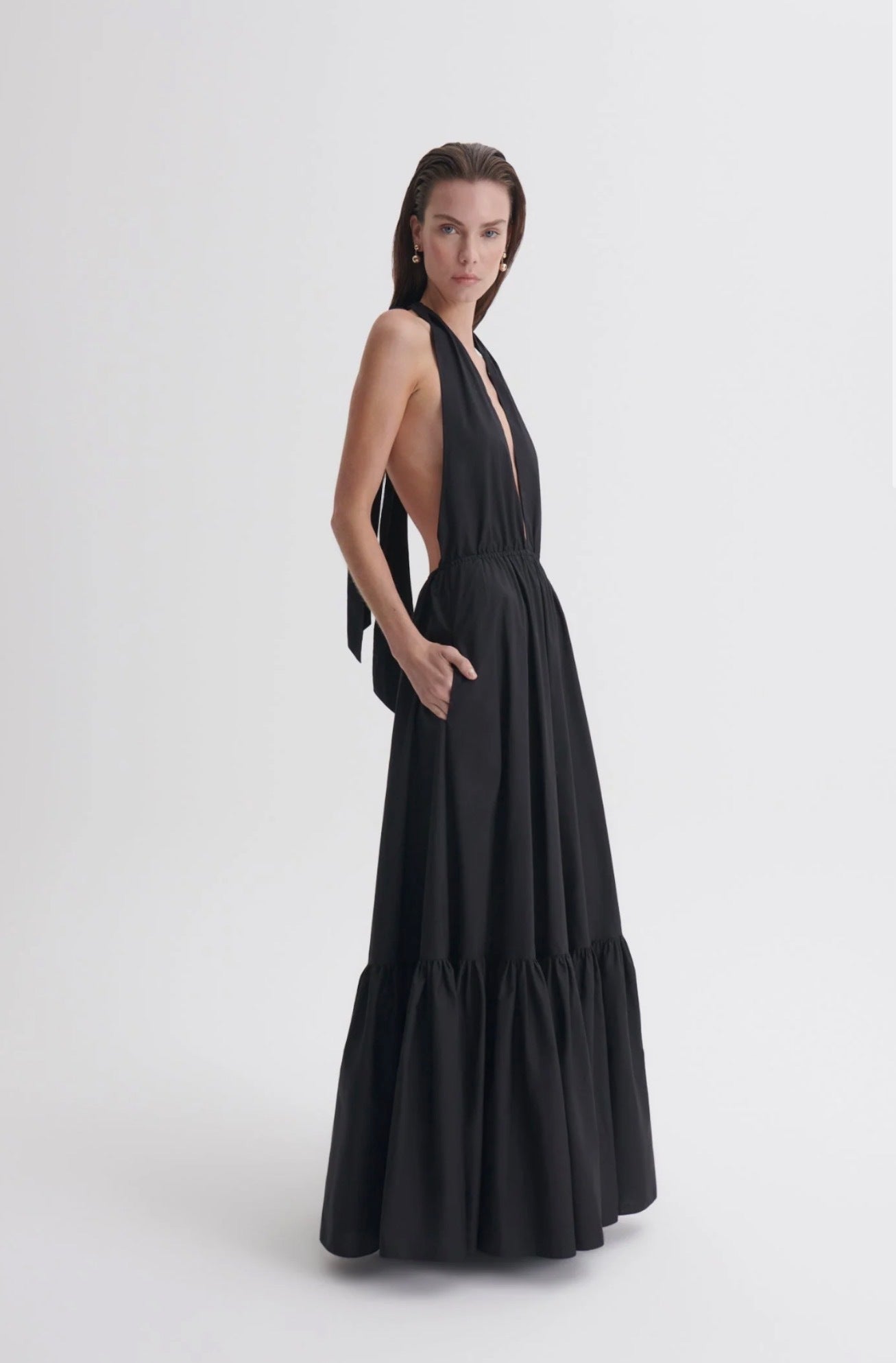 Scanlan Theodore Parachute Cotton Halter Dress