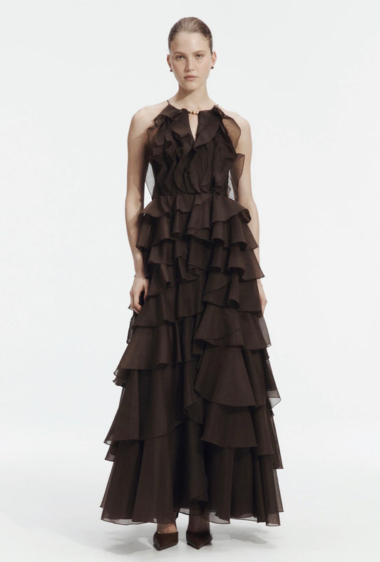Aje Cleo Gown Carob
