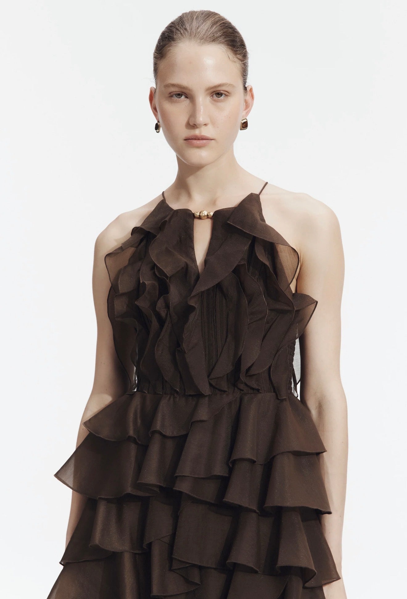 Aje Cleo Gown Carob