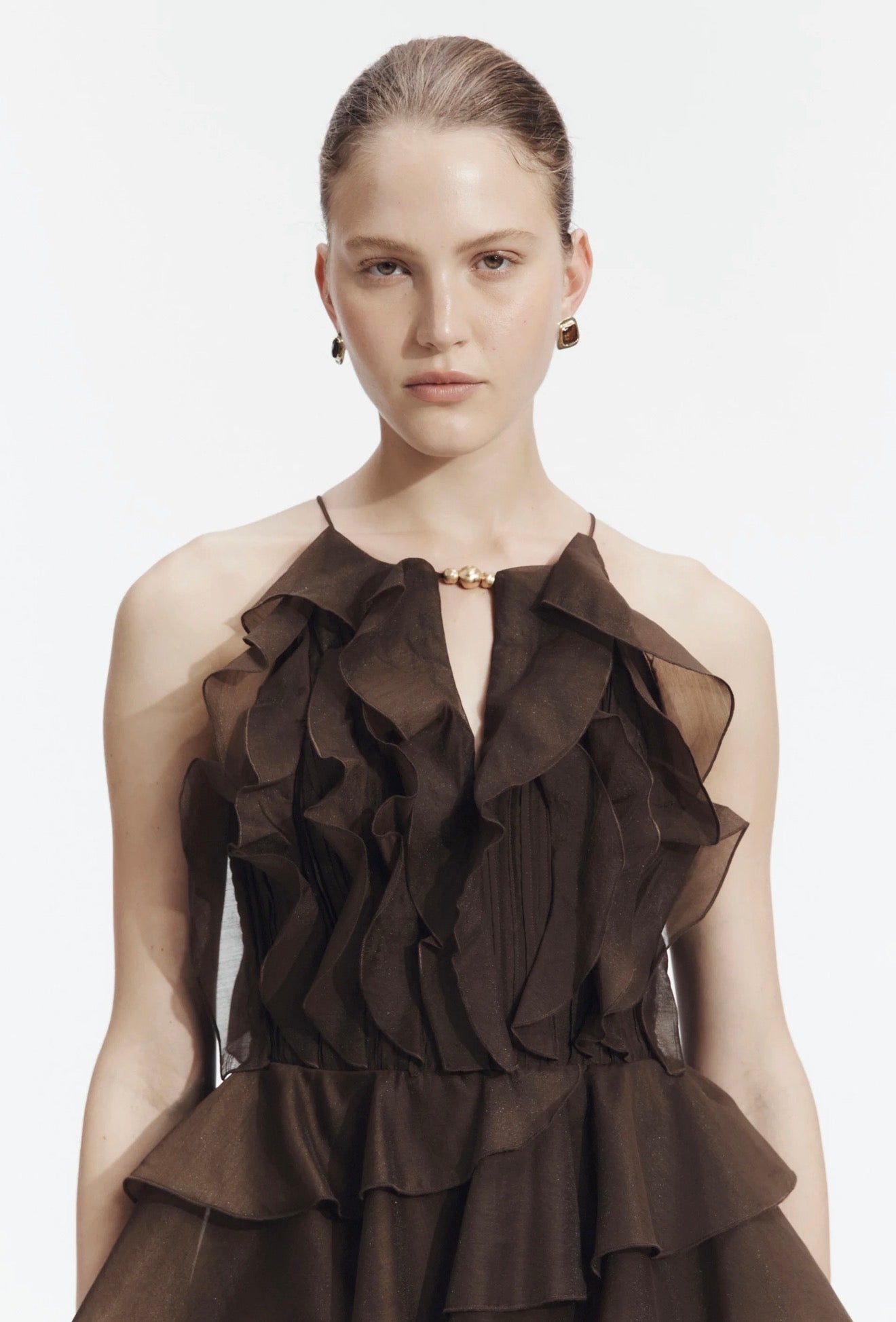 Aje Cleo Gown Carob
