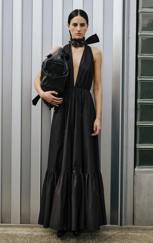 Scanlan Theodore Parachute Cotton Halter Dress