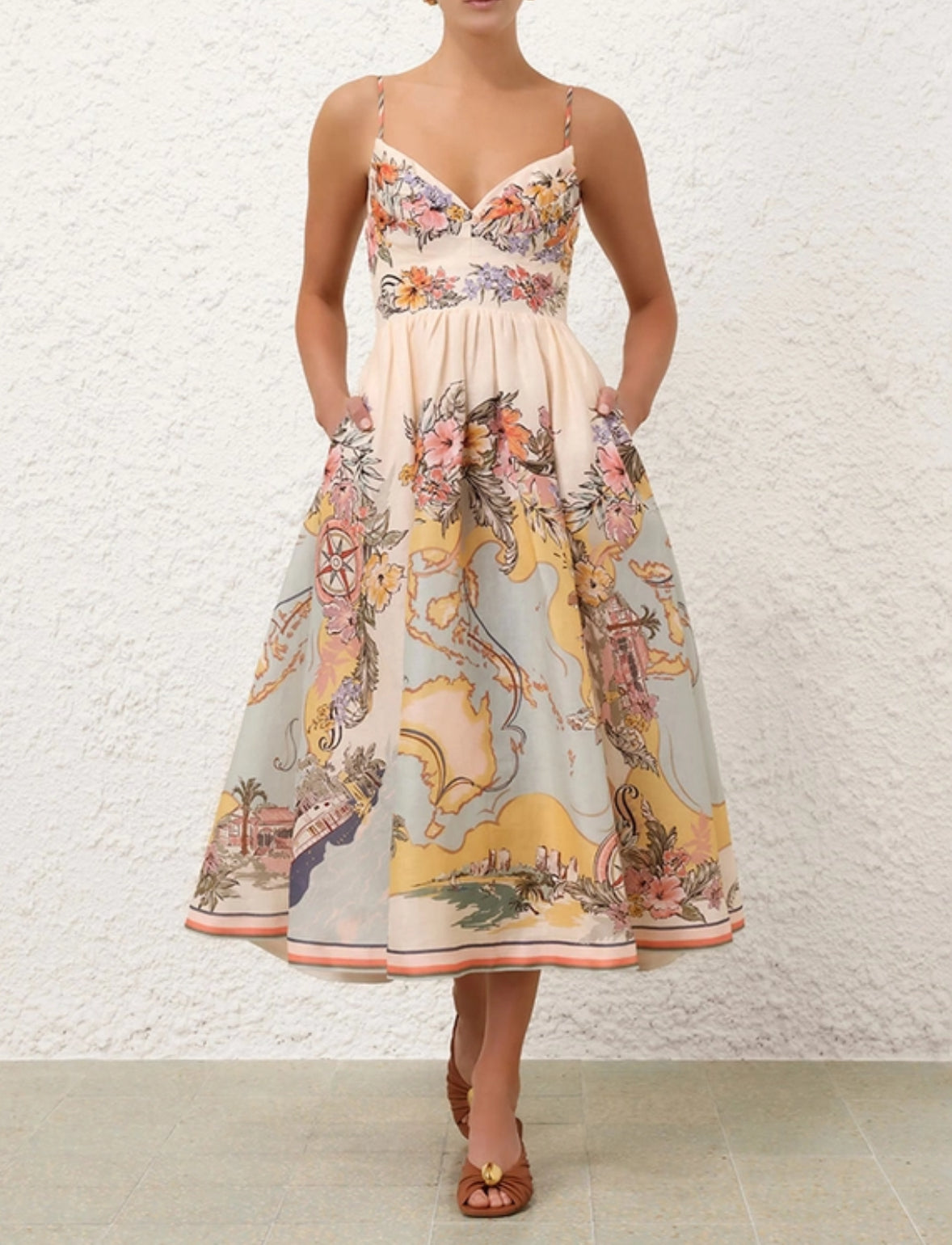 Zimmermann Tallow Tucked Bodice Dress