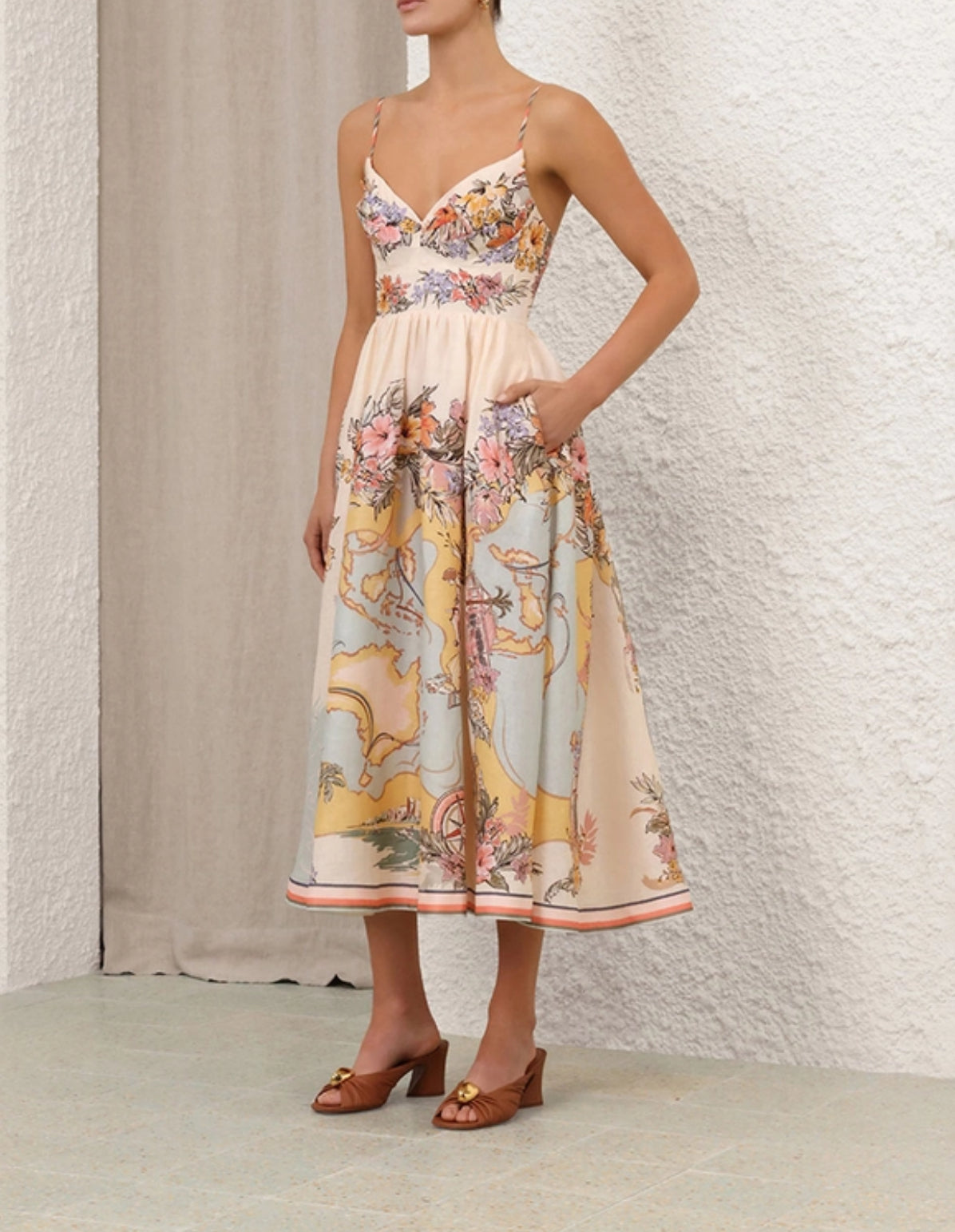 Zimmermann Tallow Tucked Bodice Dress