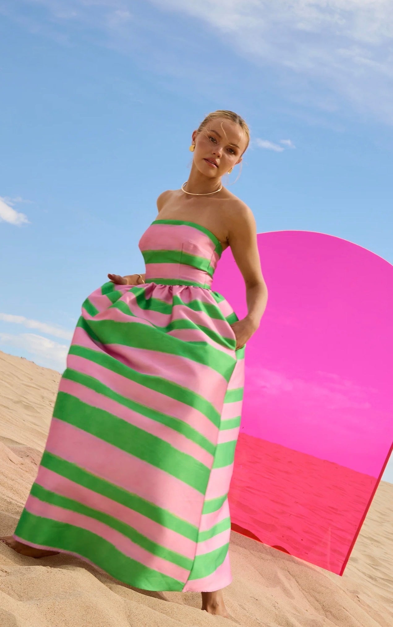 Pasduchas Gigi Strapless Midi Dress