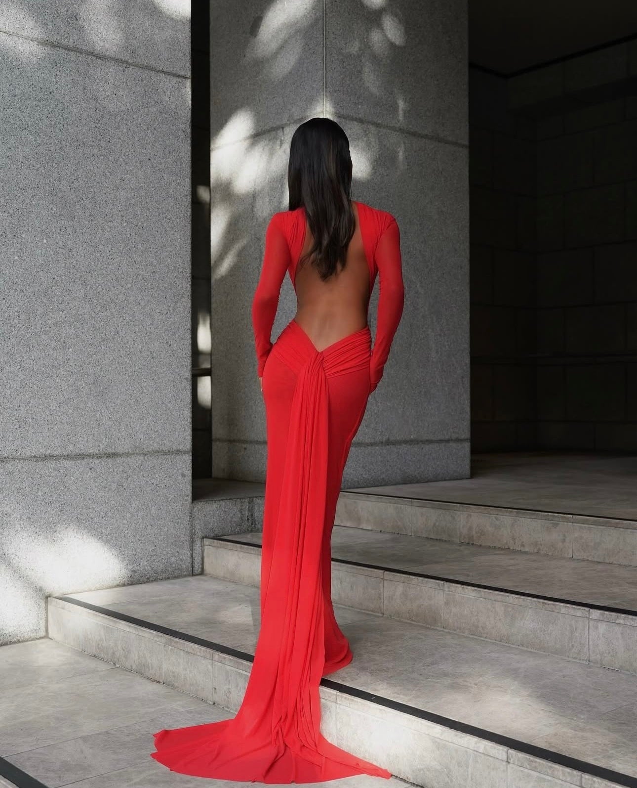 Effie Kats Monaco Gown Red