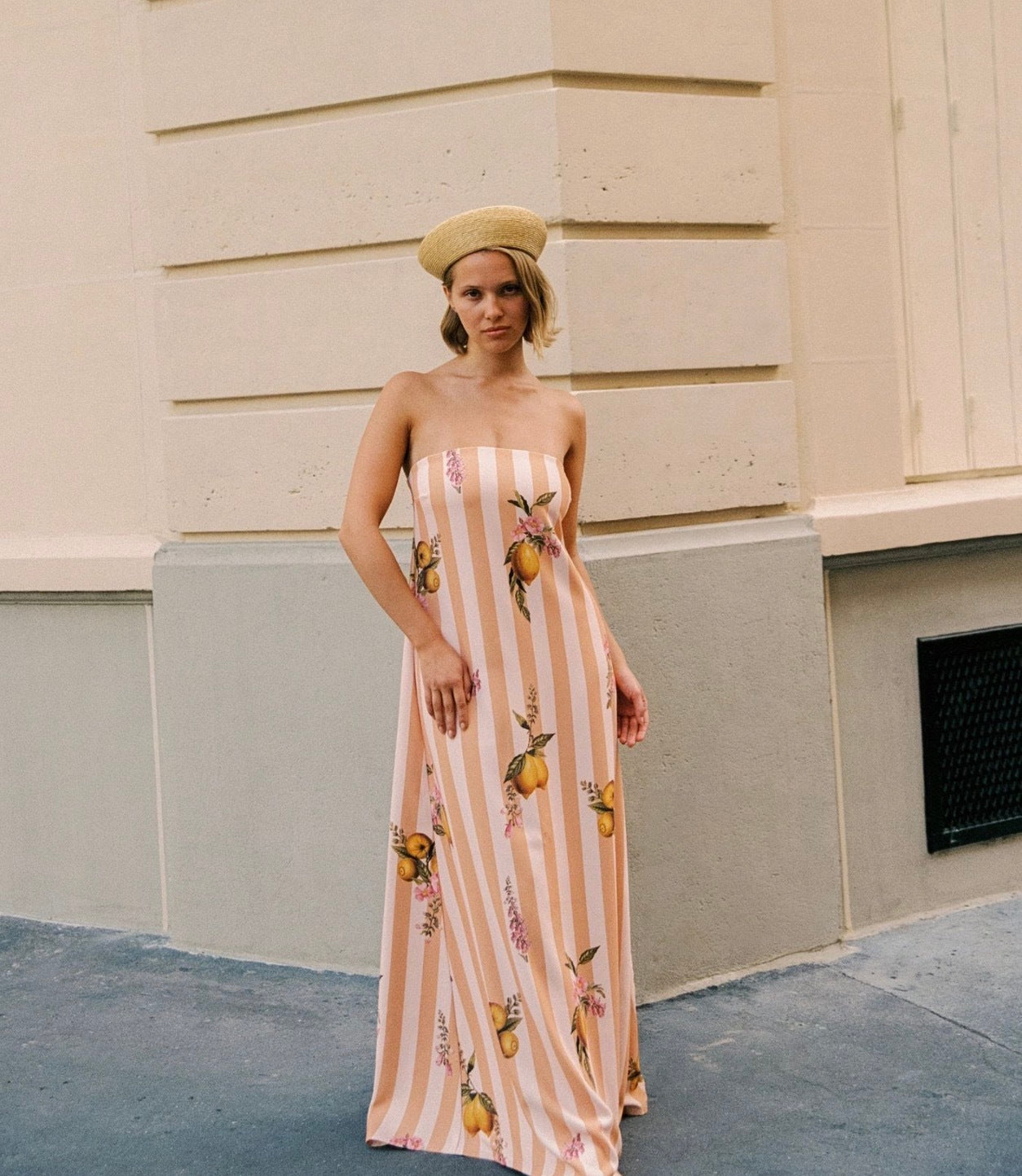 Palm Noosa Alessia Dress in Citrus Stripe