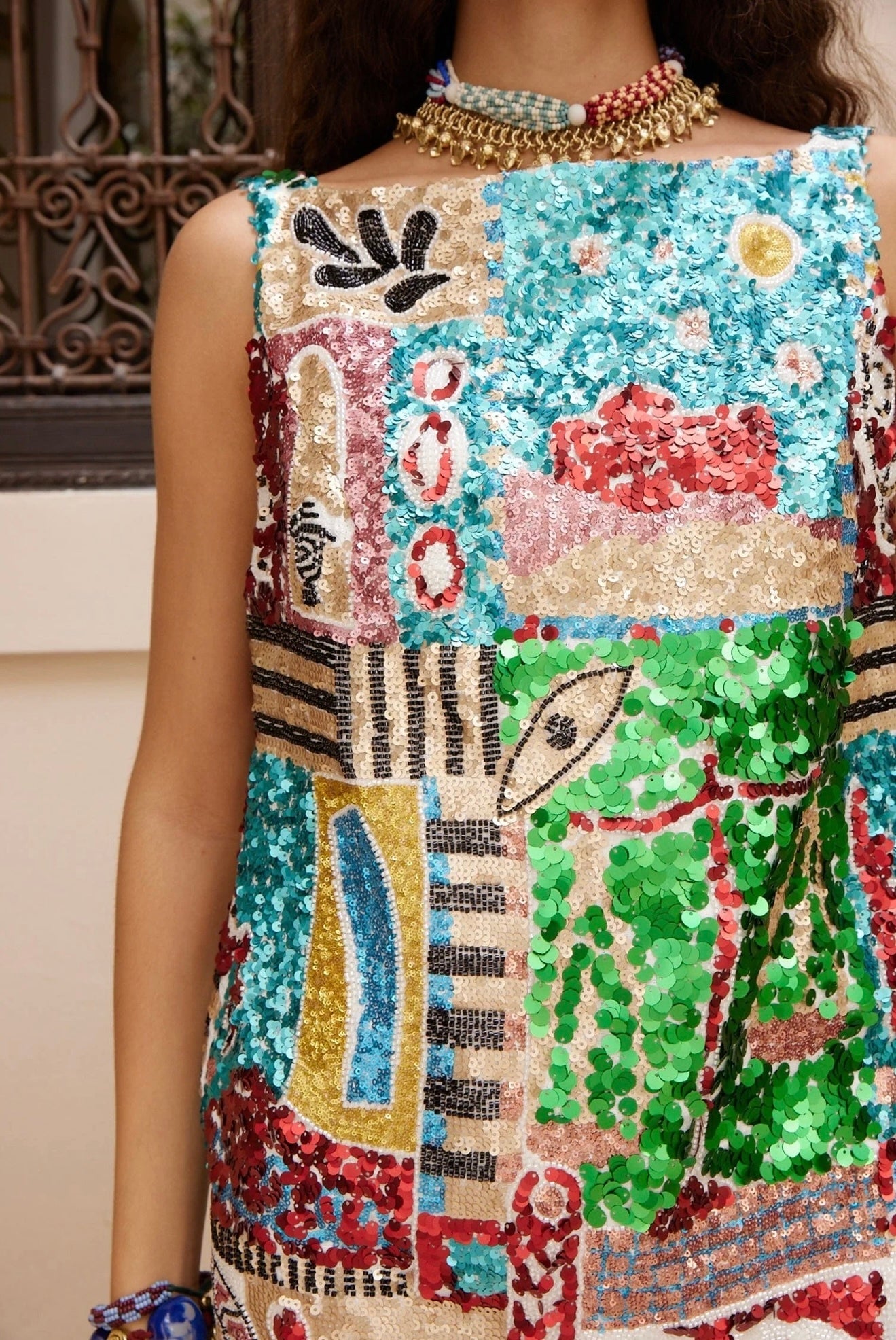 Alemais Jazz Embellished Mini Dress