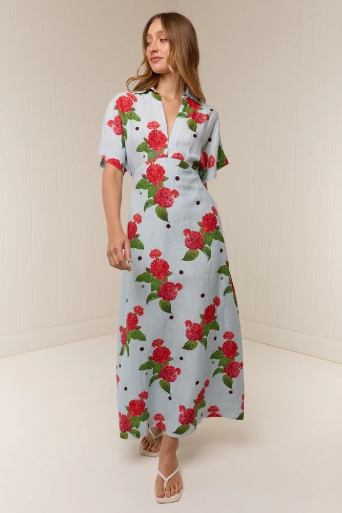 Palm Noosa Jasmine Dress in Sky Garden