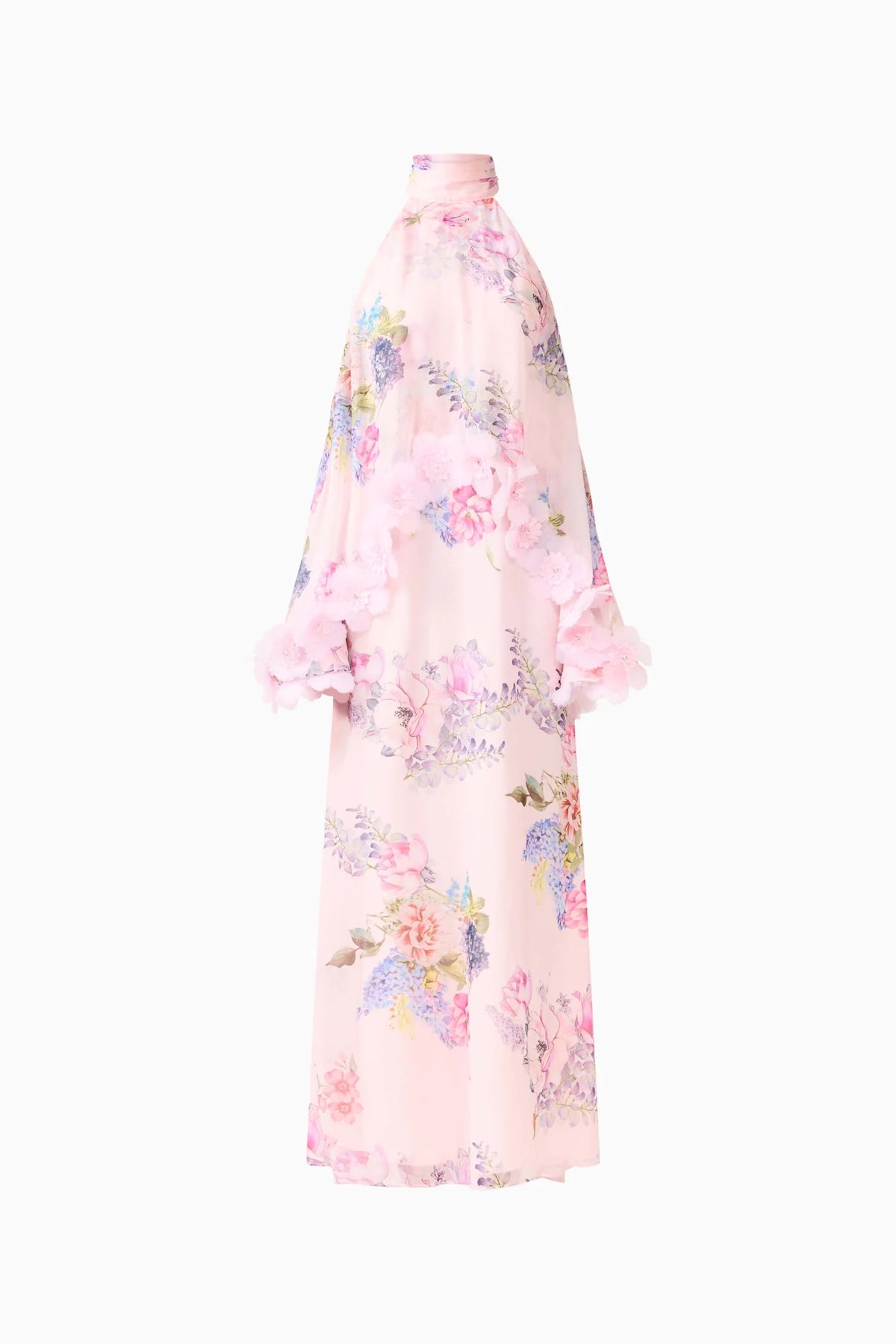 Elliatt Millie Tiered Gown in Pink Floral