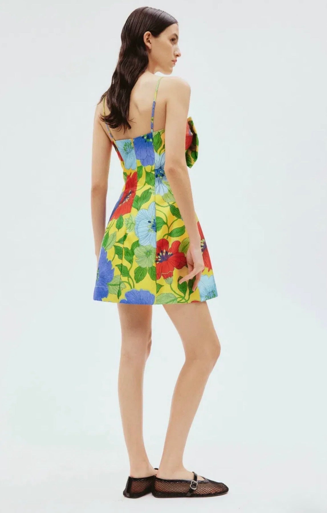 Alémais Verna Bow Mini Dress in Floral