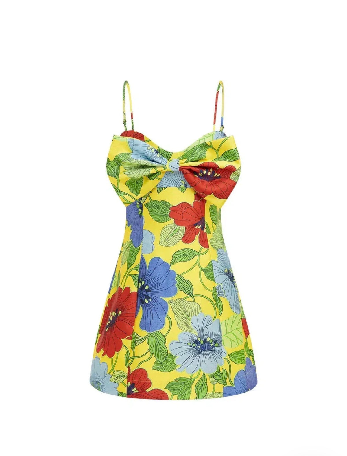 Alémais Verna Bow Mini Dress in Floral