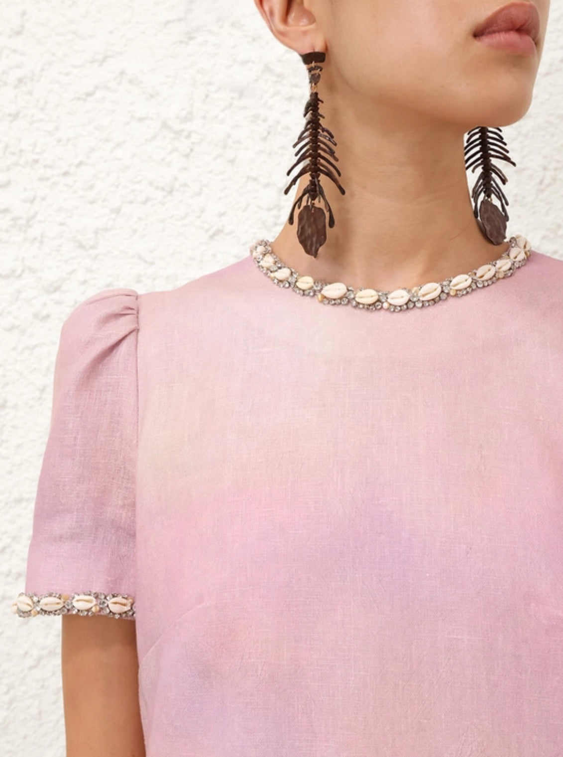 Zimmermann Dawning Embellished Mini Dress