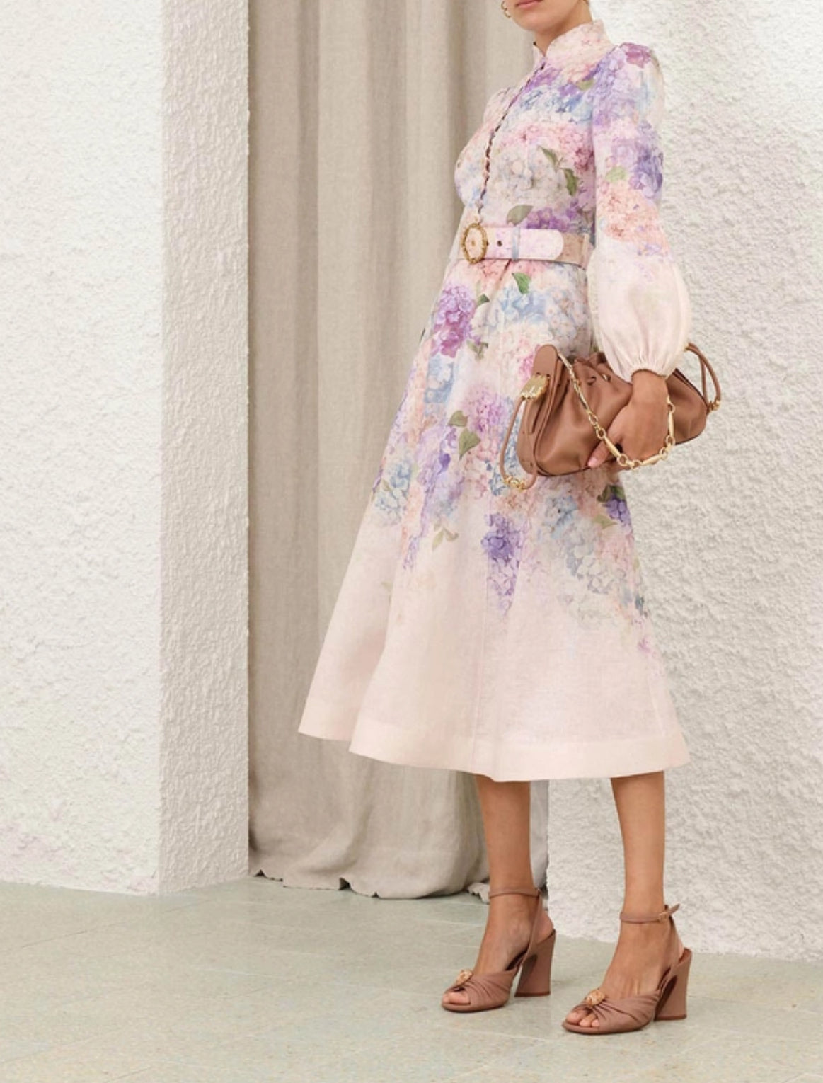 Zimmermann Dawning Buttoned Midi Dress