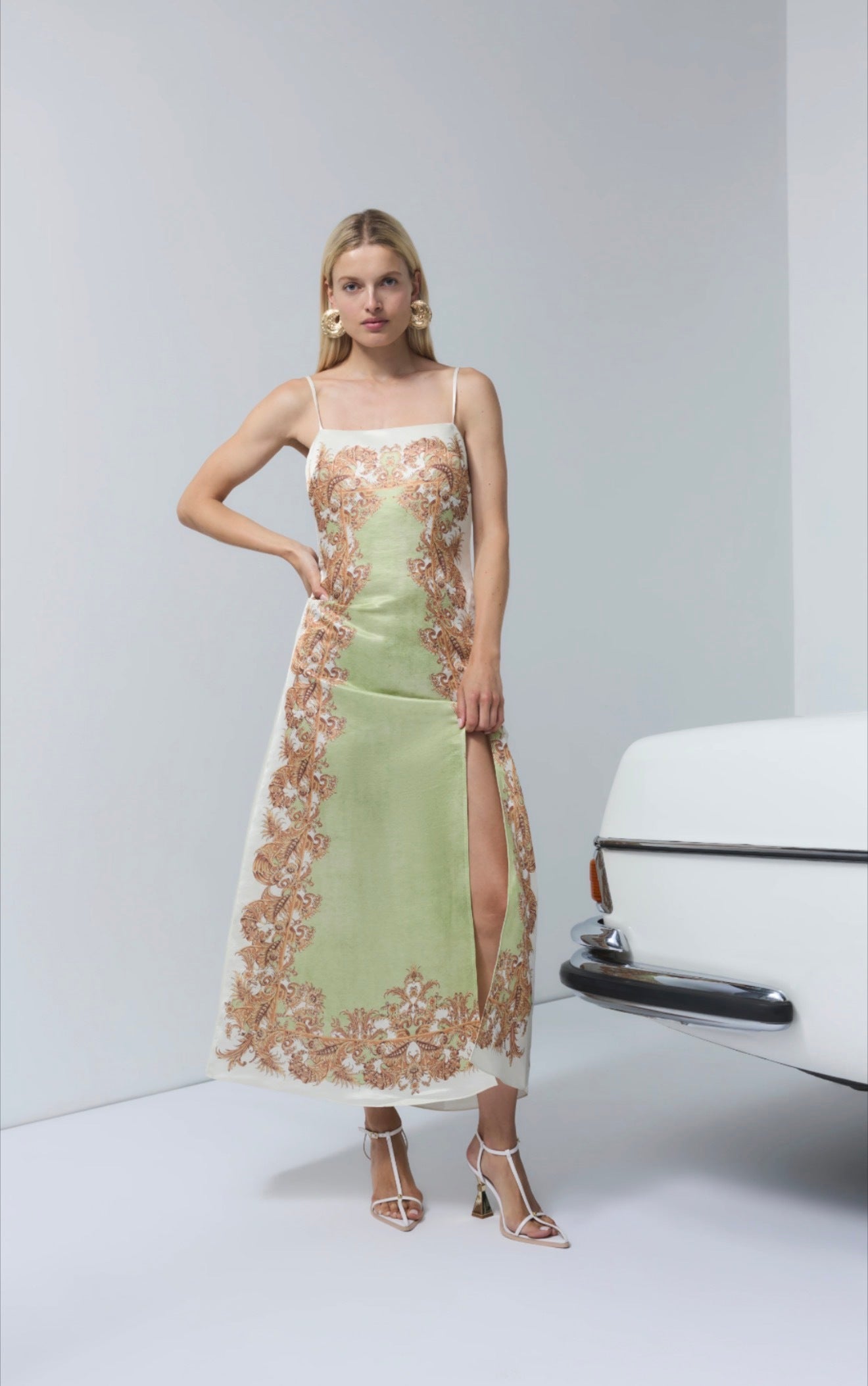 Antipodean Torrent Side Slit Slip Dress