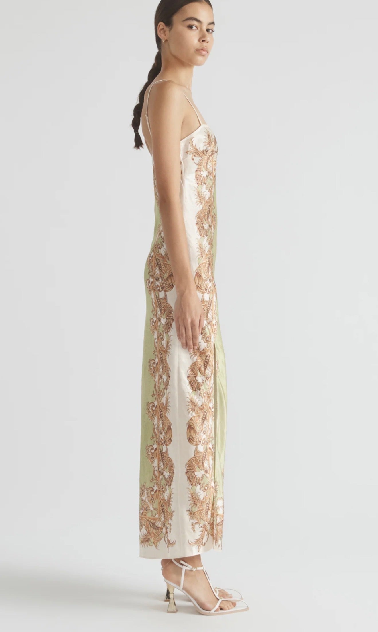 Antipodean Torrent Side Slit Slip Dress