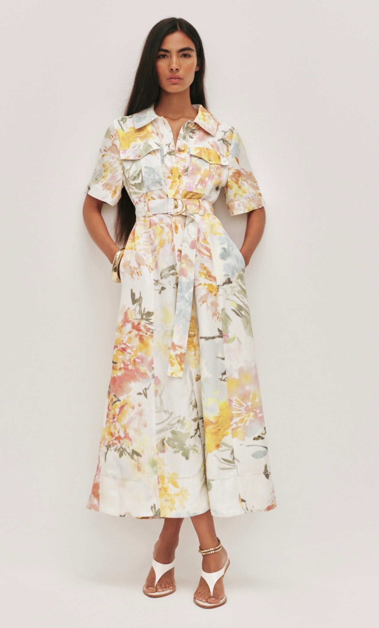 Aje Manon Midi Dress in Jardin